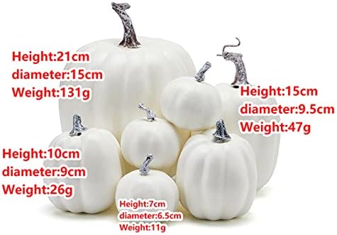 Kayotuas 7Pcs Artificial Pumpkins Decor Set
