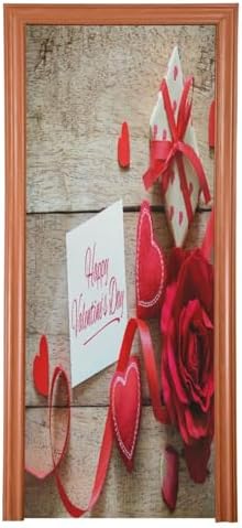 Susiyo Red Hearts Halloween Door Cover 32x79 in