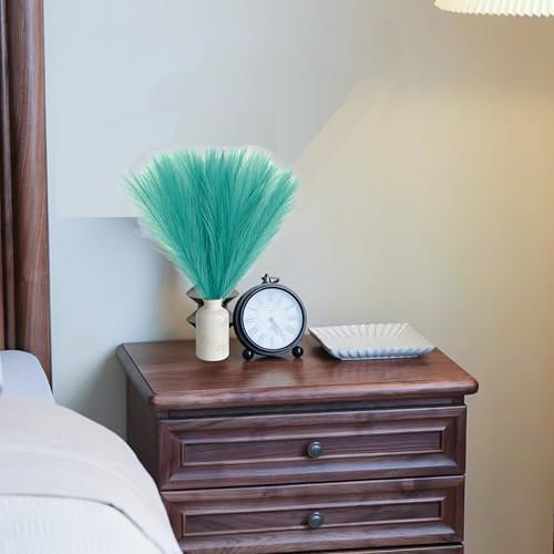 Mandys Teal Silk Pampas Grass Bouquet 20 Stems