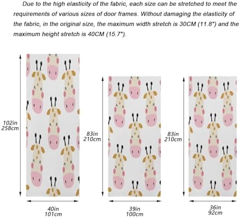 Susiyo Cute Animals Halloween Door Cover 32x79 in