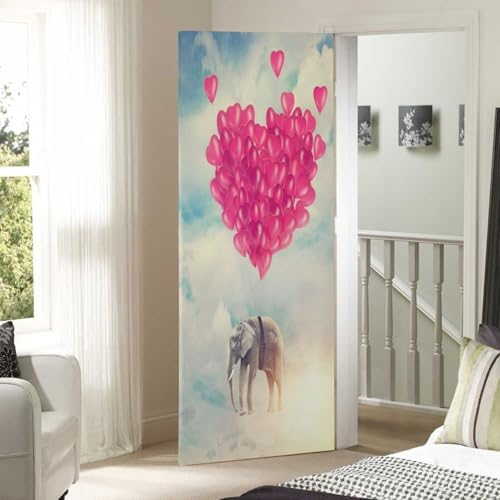 Susiyo Flying Elephant Halloween Door Cover 32x79 in