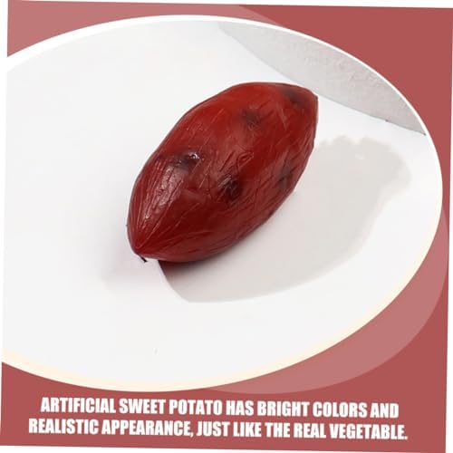 Kisangel 5pcs Lifelike Resin Sweet Potato Artificial Vegetable Decor