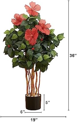 Nearly Natural 3ft Artificial Hibiscus Tree