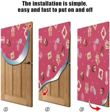 Susiyo Red Lips Bows Door Cover 36x98in