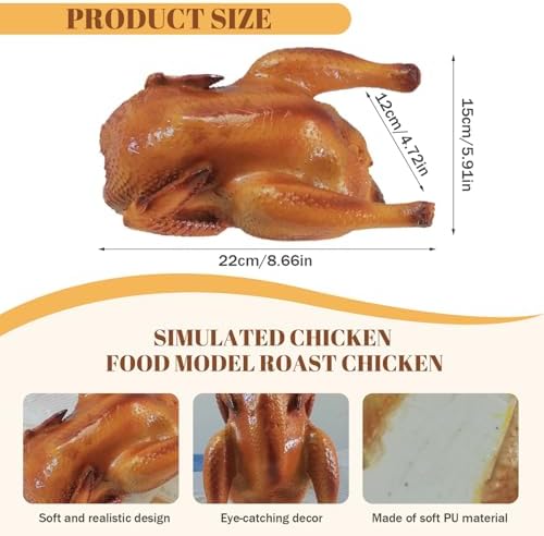 Realistic Roasted Chicken Artificial Decoration