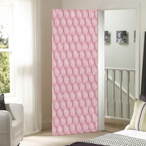 Susiyo Pink Gold Mermaid Door Cover 35x79 Inch