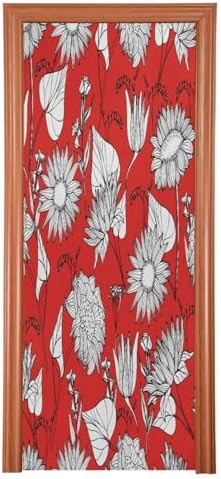Susiyo Autumn Wildflowers Halloween Door Cover 32x79 in