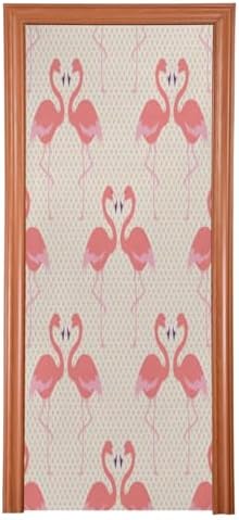 Susiyo Pink Flamingo Door Cover for Halloween Party