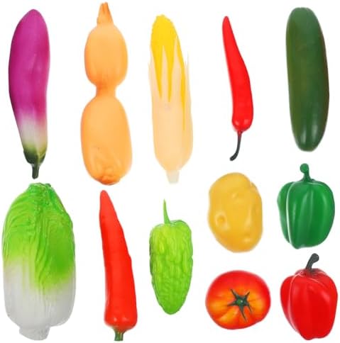 12pcs Artificial Vegetable Models for Educational and Decorative Use