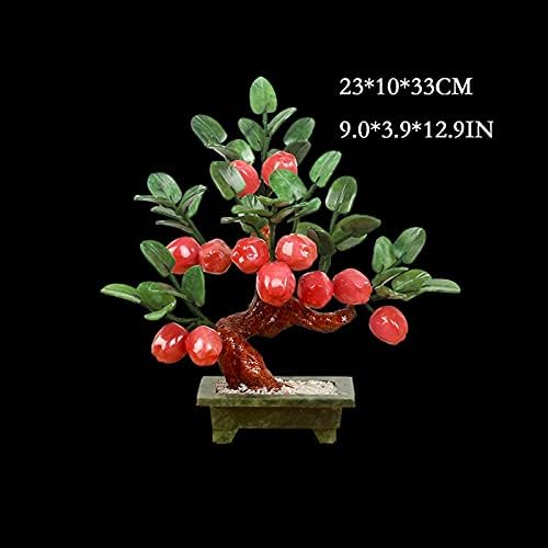 Artificial Bonsai Tree Jade Stone Decor for Home Office