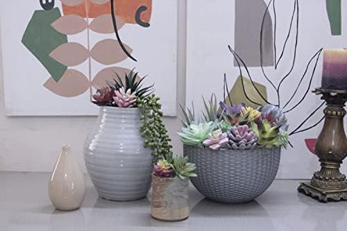 DECOROUS Realistic Fake Succulents 20 Pack Artificial Plants