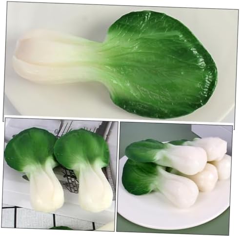 3pcs Artificial Green Leaf Lettuce Decor for Kitchen