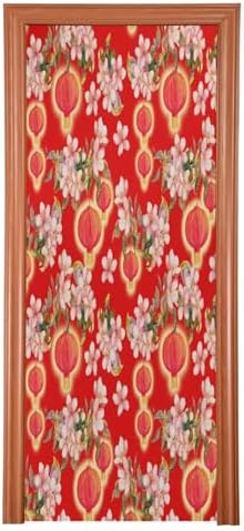 Susiyo Plum Blossom Christmas Door Cover 32x79 in