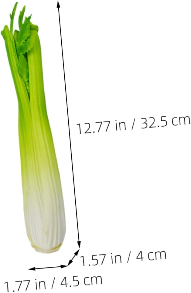 Happyyami 2pcs Lifelike Celery Artificial Vegetable Decor