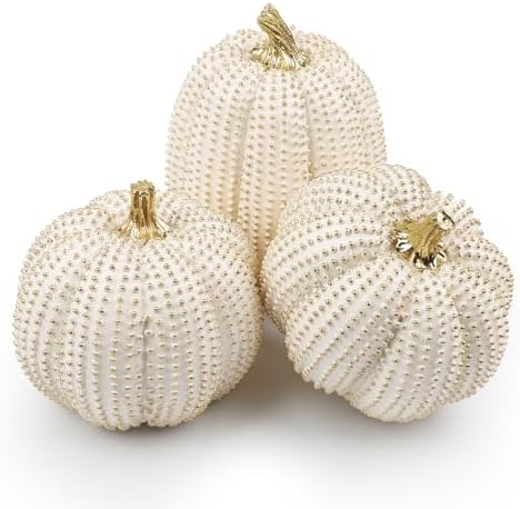 3PCS Resin Pumpkin Decor Fall Table Centerpiece