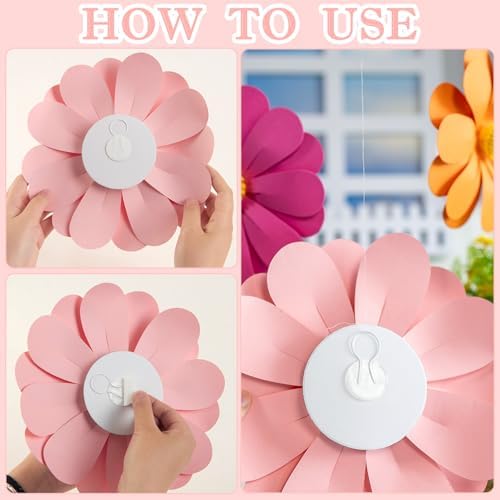 Homarkable 3D Paper Flowers Wall Decor Set