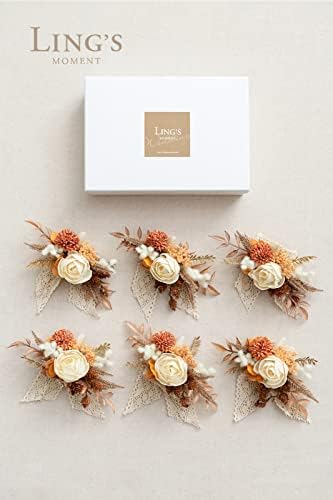 Lings Moment 6pcs Wedding Wrist Corsage Artificial Flowers