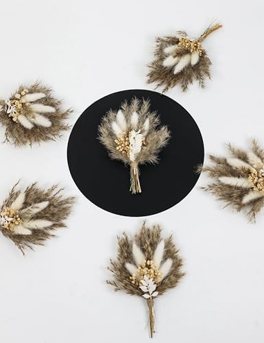 Mini Dried Flower Bouquet Set of 6 Boho Decor