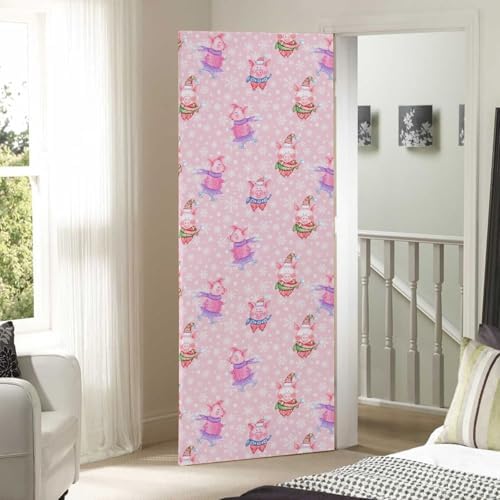 Susiyo Funny Pigs Christmas Door Cover Decoration