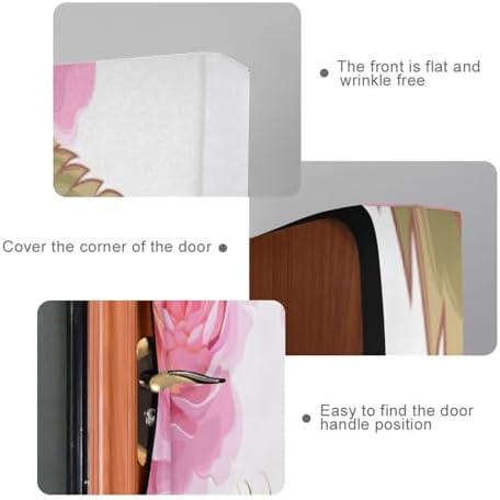 Susiyo Pink Rose Halloween Door Cover Stretch Fabric Decor