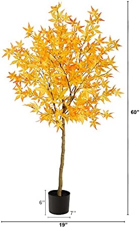 Nearly Natural 5ft Autumn Maple Artificial Fall Tree