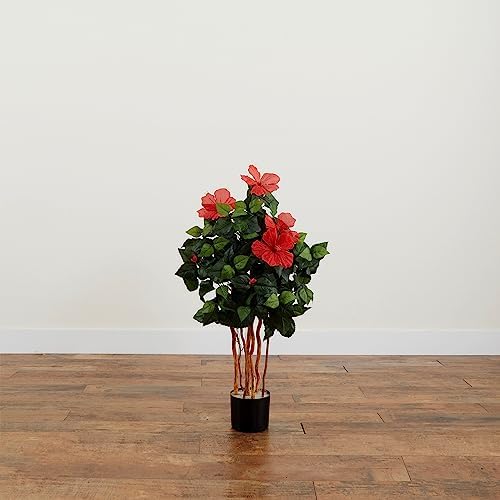 Nearly Natural 3ft Artificial Hibiscus Tree