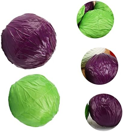 Ciieeo 2pcs Lifelike Artificial Cabbage Plant for Home Decoration