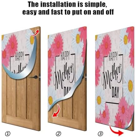 Susiyo Stretch Flowers Door Cover for Mothers Day