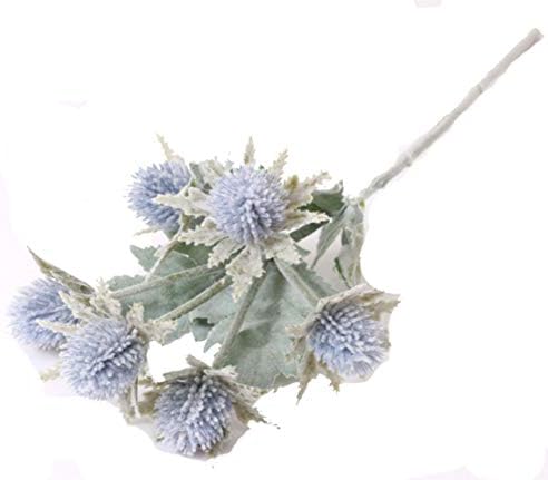 3 Pack Artificial Thistle Flowers Blue Eryngiums Floral Arrangement