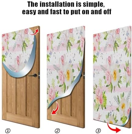 Susiyo Summer Garden Flowers Door Cover Washable High Elastic