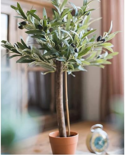 Artificial Olive Tree 23 Inch Silk Faux Decor