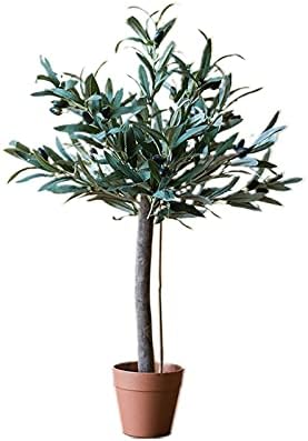 Artificial Olive Tree 23 Inch Silk Faux Decor