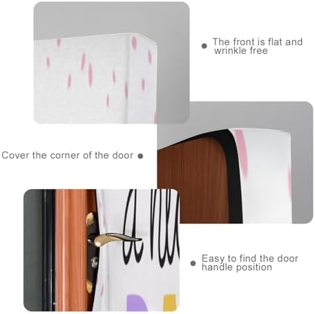 Susiyo Pink Funny Llama Door Cover Washable Elastic