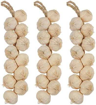 Sewroro 3Pcs Artificial Garlic Strings Decor