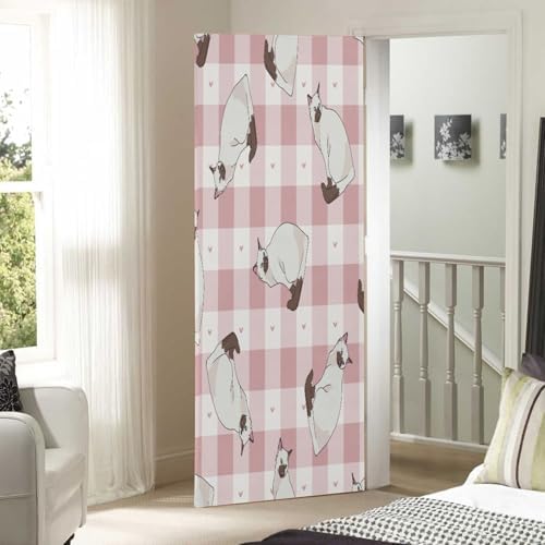 Susiyo Cartoon Siamese Cat Halloween Door Cover