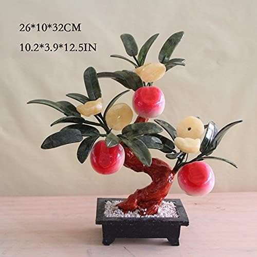 Artificial Jade Bonsai Tree with Wealth Symbol for Home Office