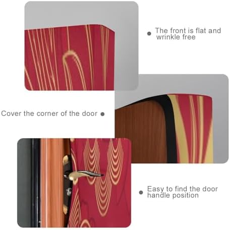 Susiyo Halloween Red Flower Door Cover 32x79 in