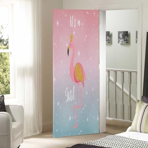 Susiyo Shining Flamingo Princess Halloween Door Cover