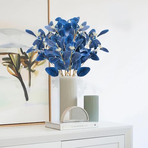 GTIDEA 6PCS Artificial Eucalyptus with Seeds Greenery Stems
