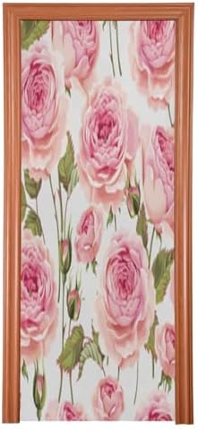 Susiyo Retro Pink Rose Halloween Door Cover