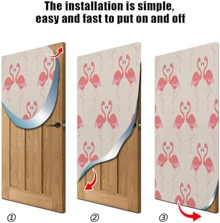 Susiyo Pink Flamingo Door Cover for Halloween Party