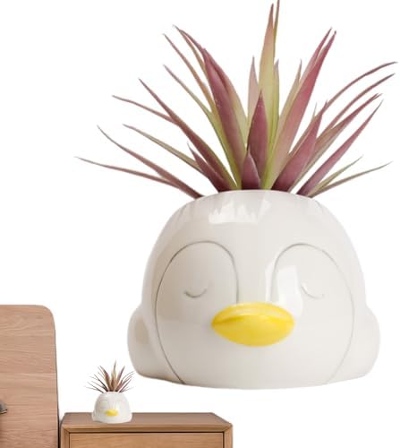 Cute Artificial Penguin Plant Basin for Home Decor
