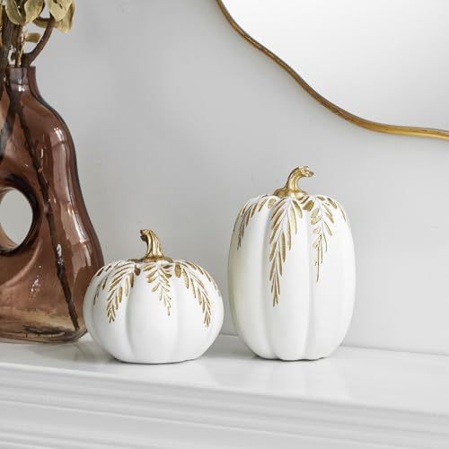 DN DECONATION 2-Pack Fall Pumpkin Decorations