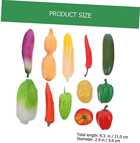 12pcs Artificial Vegetable Models for Educational and Decorative Use