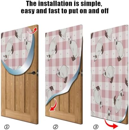Susiyo Cartoon Siamese Cat Halloween Door Cover