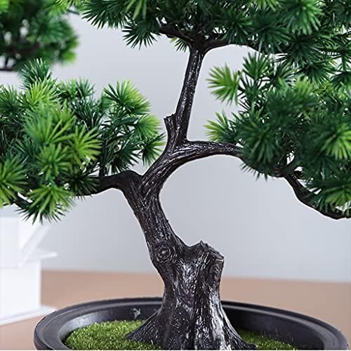 Artificial Bonsai Tree with Realistic Pine Needles and Resin Trunk
