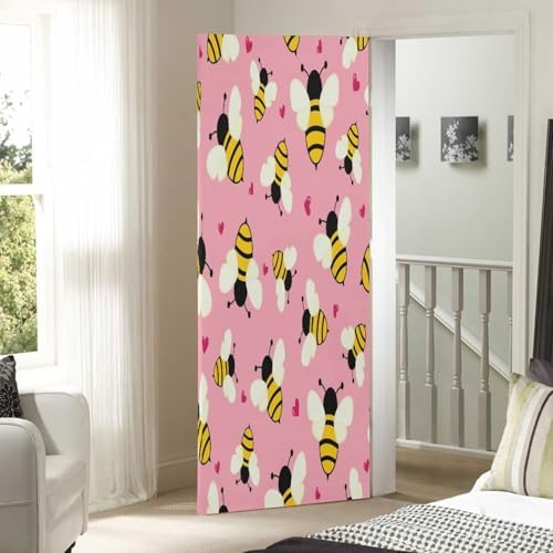 Susiyo Tiny Bee Halloween Door Cover Stretch Fabric 32x79 in