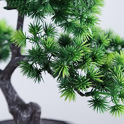 Artificial Bonsai Tree with Realistic Pine Needles and Resin Trunk