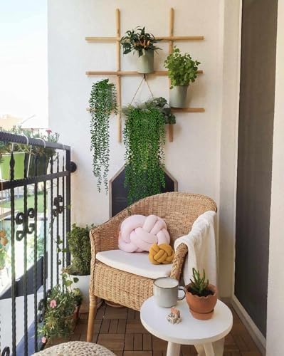 RECUTMS 6pcs Artificial String of Pearls Hanging Plants Wall Decor