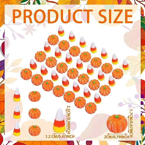 Wettarn 120 Pcs Halloween Resin Candy Corn Decor